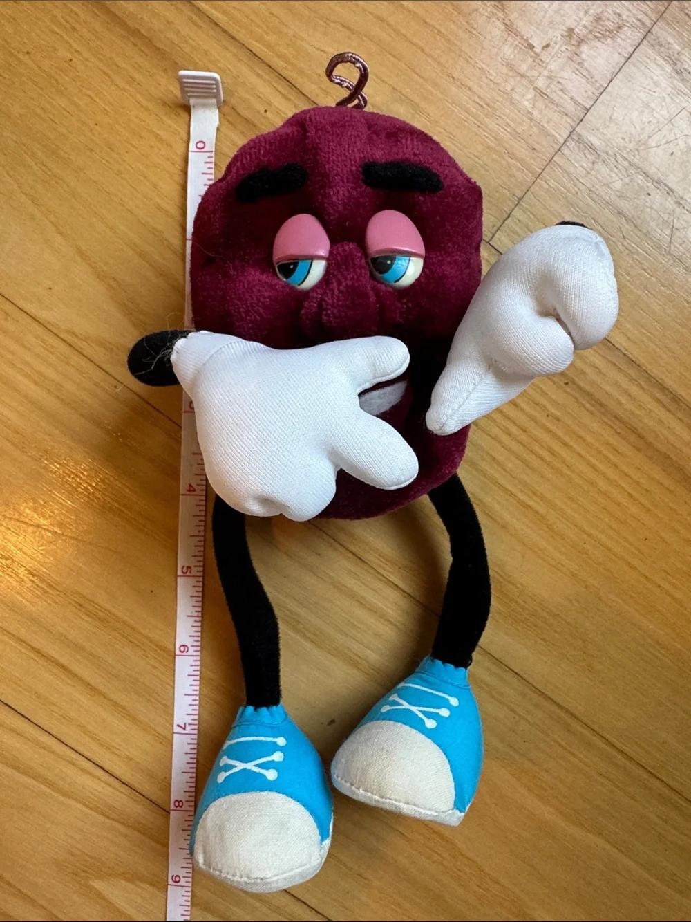 Vintage 1988 Applause California Raisins Bendable Posable Plush Hardee’s CALRAB